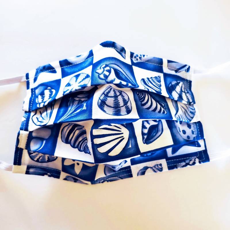 Shell Squares Wiederverwendbare Verstellbare Gesichtsmaske Mit Filterfach Und Nasenklemmendraht von Etsy - LochNessLocker