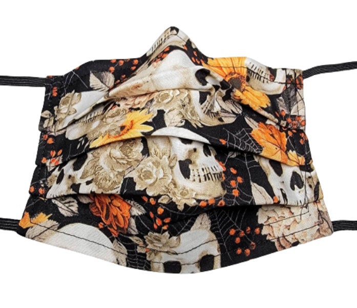 Skulls & Fall Blooms Maske Verstellbare Wiederverwendbare Gesichtsmaske Mit Nasenklemme Draht Und Filterfach 100% Baumwolle Doppellagig Skulls & Fall Blooms Maske Verstellbare Wiederverwendbare Gesichtsmaske Mit Nasenklemme Draht Und Filterfach 100% Baumwolle Doppellagig von Etsy - LochNessLocker