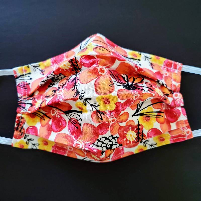 Sommer Skizze Blumen Wiederverwendbare Maske von Etsy - LochNessLocker
