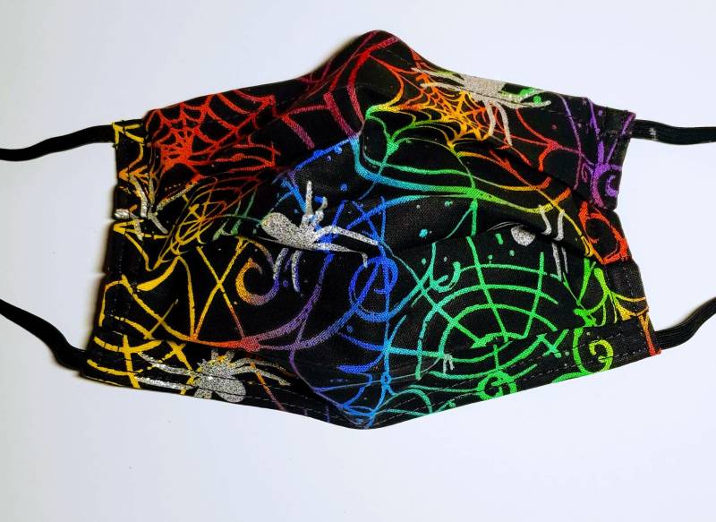 Sparkle Spiders Wiederverwendbare Verstellbare Gesichtsmaske Mit Filterfach Und Nase Pinch Draht von Etsy - LochNessLocker