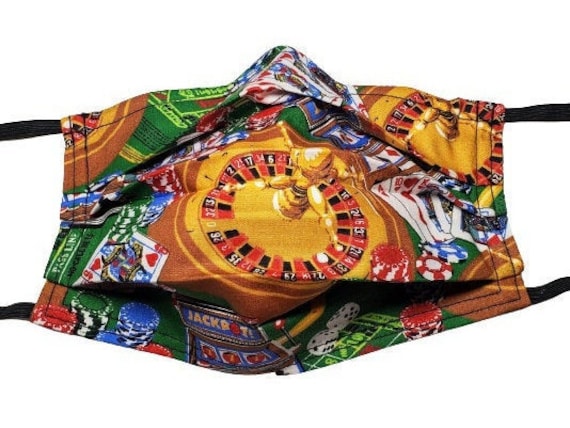 Vegas Roulette Tables Poker Face Verstellbare, Wiederverwendbare Gesichtsmaske Mit Nasenklemmdraht Und Filterfach von Etsy - LochNessLocker
