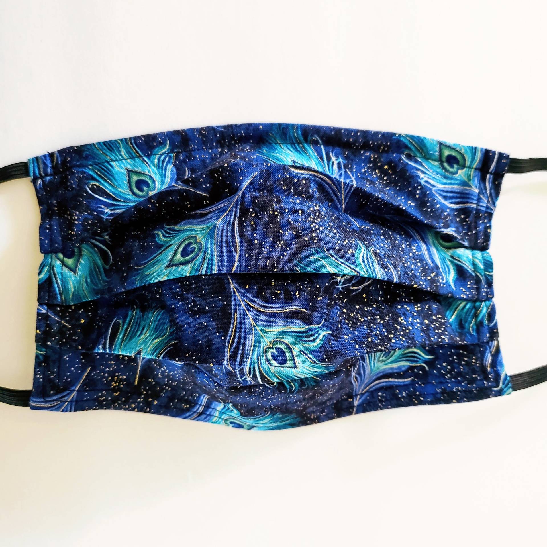 Wichtig Metallic Pfau Federn Wiederverwendbare Gesichtsmaske Mit Nase Pinch Wire von Etsy - LochNessLocker