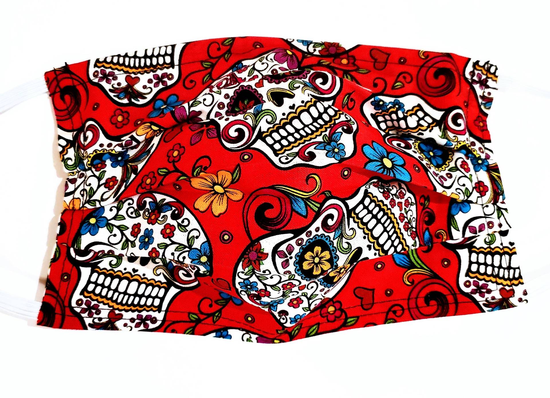 Wiederverwendbare Gesichtsmaske Mit Nasenklemme Und Filterfach - Sugar Skulls von Etsy - LochNessLocker