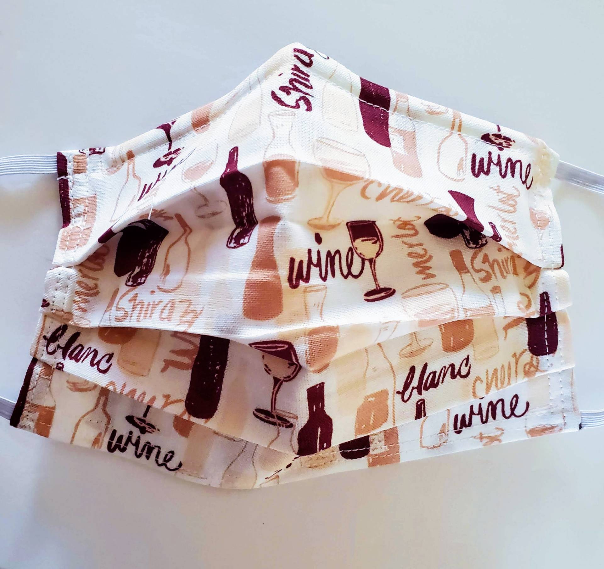 Wine Time Wiederverwendbare Einstellbare Gesichtsmaske Mit Filterfach Und Nasenklemme-Draht von Etsy - LochNessLocker