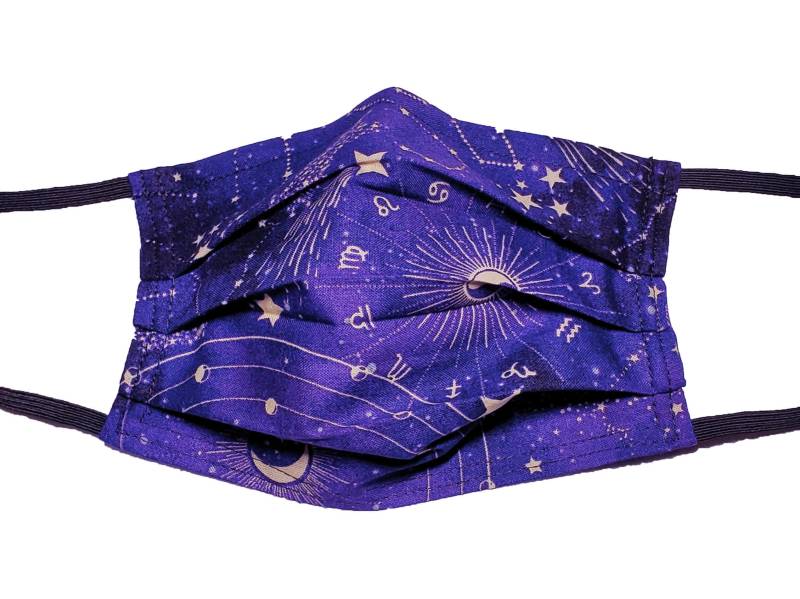 Zodiac Constellations Maske Handgemachte Wiederverwendbare Einstellbare Gesichtsmaske Mit Nasen Pinch Wire Und Filter Fach 2 Lagig 100% Baumwolle von Etsy - LochNessLocker