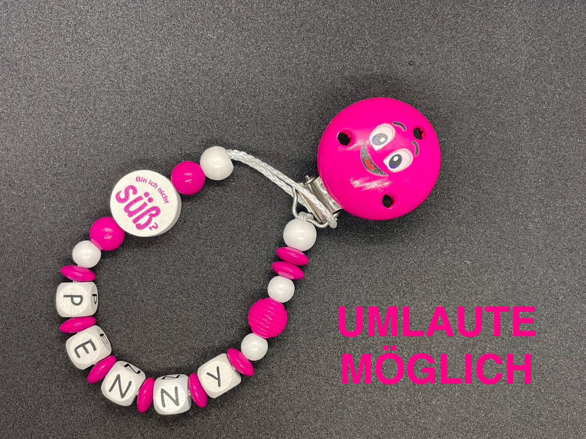 Handgemachte Schnullerkette - Holz Personalisierbar Mit Namen Geschenk Zur Geburt Baby Mädchen Junge Umlaute Möglich Handgemachte Schnullerkette - Holz Personalisierbar Mit Namen Geschenk Zur Geburt Baby Mädchen Junge Umlaute Möglich von Etsy - LoomingLoop