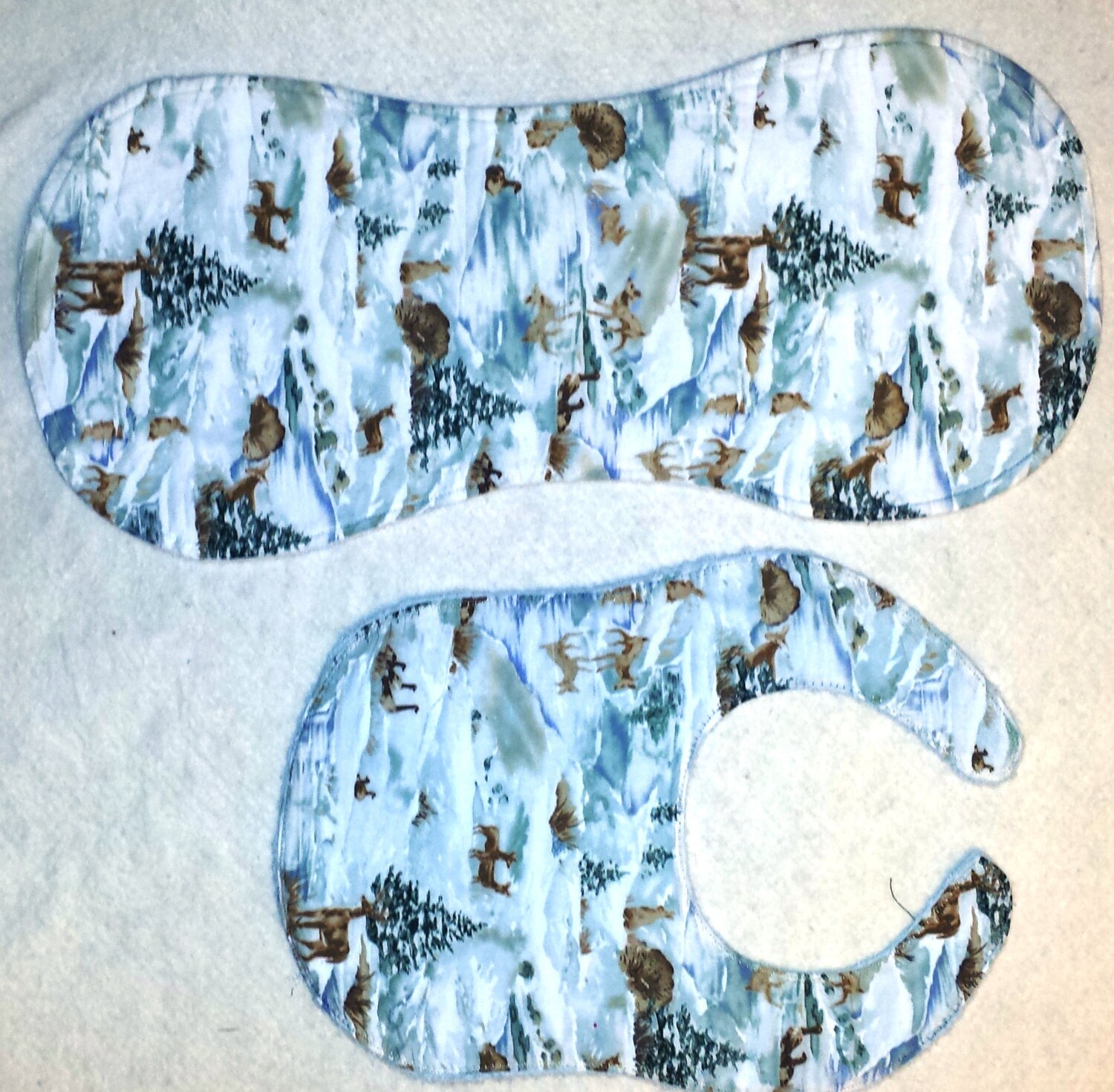 Animal Nature Tuch Und Lätzchen 100% Baumwolle Mit Frottee Rücken | 2Er Set von Etsy - LoralechDesigns