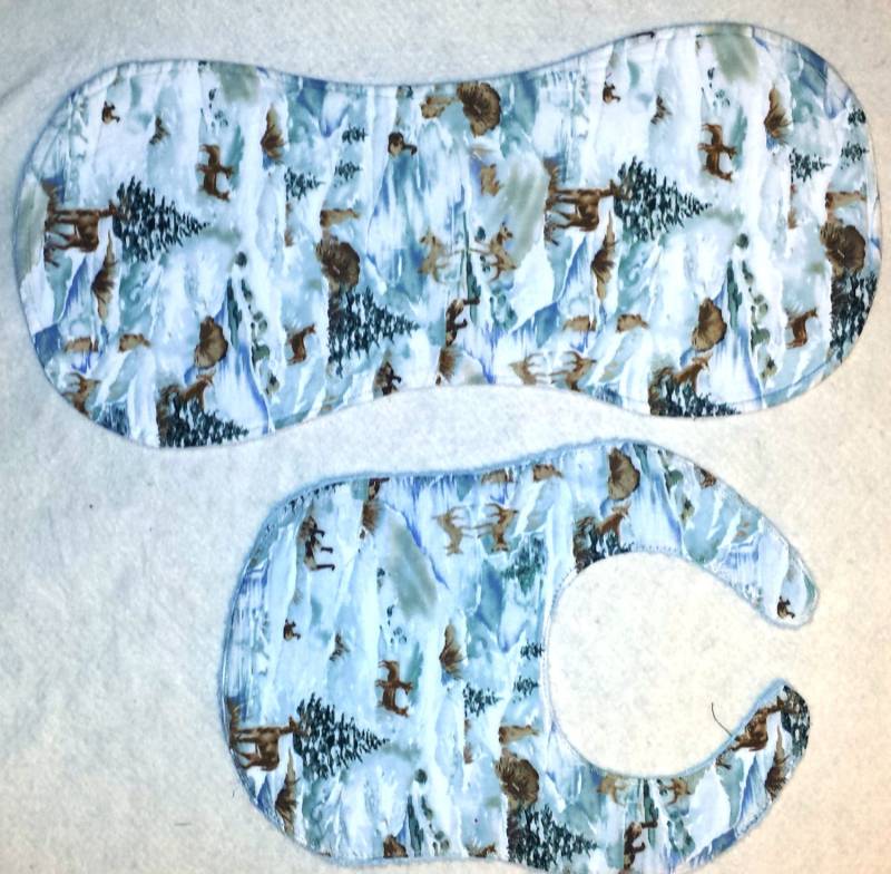 Animal Nature Tuch Und Lätzchen 100% Baumwolle Mit Frottee Rücken | 2Er Set von Etsy - LoralechDesigns