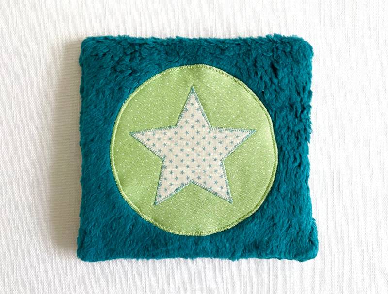 Kirschkernkissen "stern" Aus Baumwollplüsch, Petrol Mit Hellgrün von Etsy - LottaundLasse