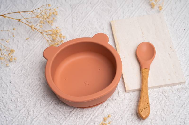 Personalisiertes Schüssel - Und Löffel-Essset in Bärenform Für Kinder/Holzbesteck Geschenk Zur Geburt, Geburtstag, Weihnachten, Taufe von Etsy - LouisAnaCreation
