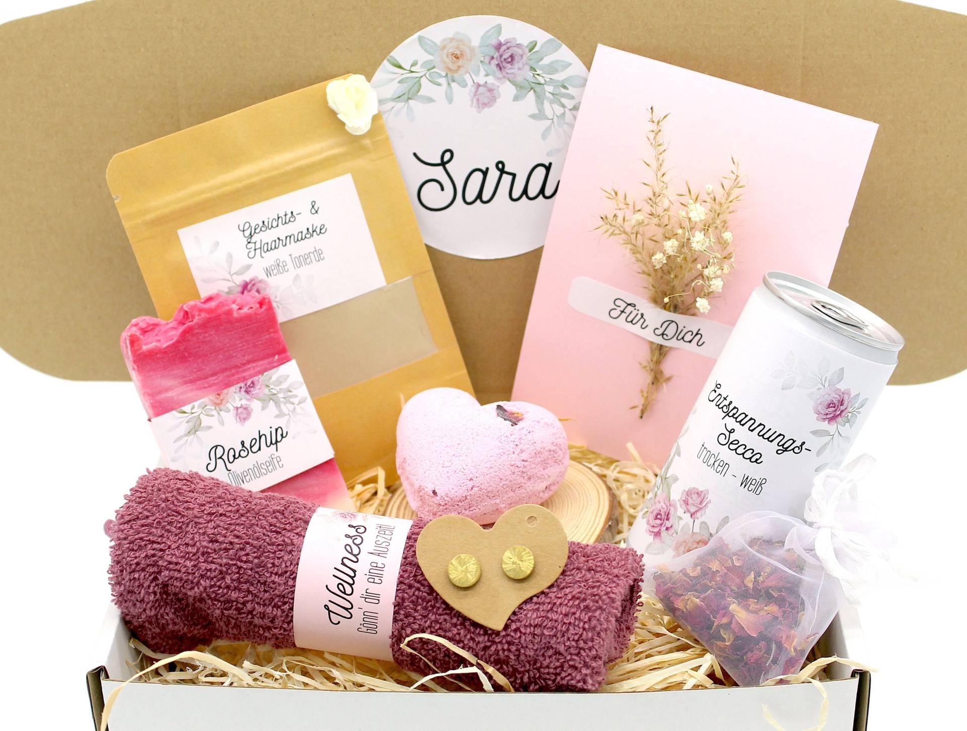 Personalisierte Geschenkbox Für Frauen Rose Handgemachte Seife Messing Ohrringe Geschenk Freundin Wellnessbox Badekugel Personalisierte Geschenkbox Für Frauen Rose Handgemachte Seife Messing Ohrringe Geschenk Freundin Wellnessbox Badekugel von Etsy - LoveAndCraftsShop