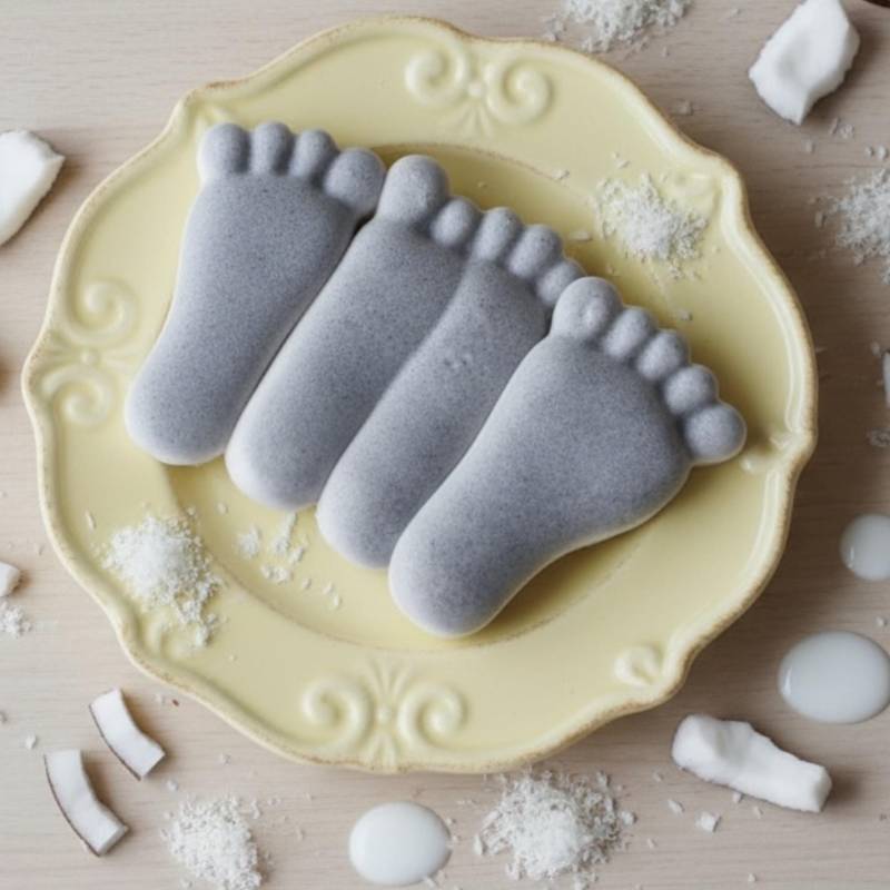 Kokosmilch-Bimsstein-Fuß-Peeling Peeling-strandseife von Etsy - LoveLeeSoaps