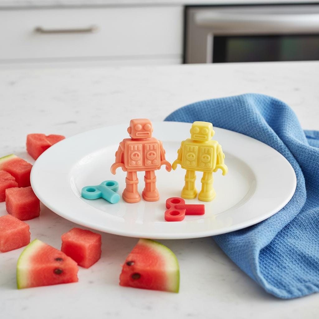 Retro Roboter Seifen-Set Nach Wassermelone Duftende Miniseifen, Kinder-Badeseifen Retro Roboter Seifen-Set Nach Wassermelone Duftende Miniseifen, Kinder-Badeseifen von Etsy - LoveLeeSoaps