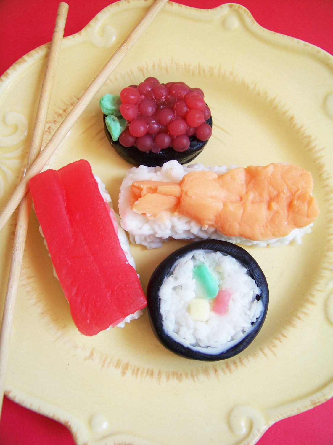 Sushi Seifen Set - Gurken Melone, Speiseseife, Gag Geschenk, Garnelenseife, California Roll, Lachslachs, Neuheitsseife, Fake Sashim, Seife Sushi Seifen Set - Gurken Melone, Speiseseife, Gag Geschenk, Garnelenseife, California Roll, Lachslachs, Neuheitsseife, Fake Sashim, Seife von Etsy - LoveLeeSoaps