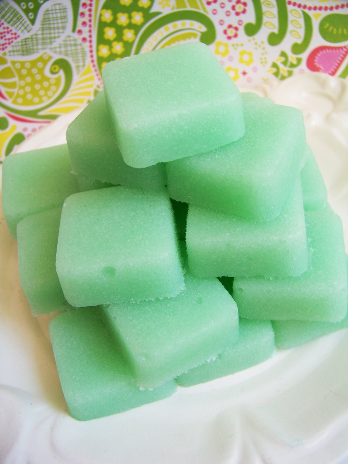 Minzzucker Peeling Seifenwürfel Mandelöl, Hautpflege, Gastgeschenke von Etsy - LoveLeeSoaps