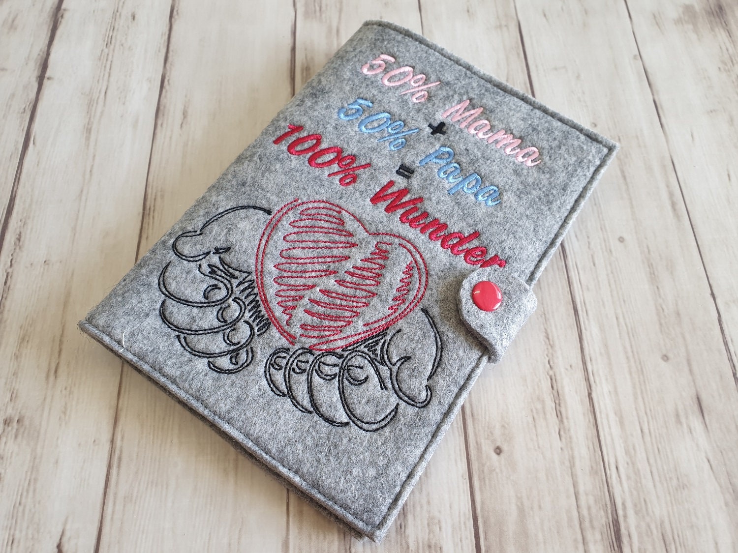 Mutterpasshülle - Filz Mama Papa Wunder Mutterpass von Etsy - LovelyLoreleyShop