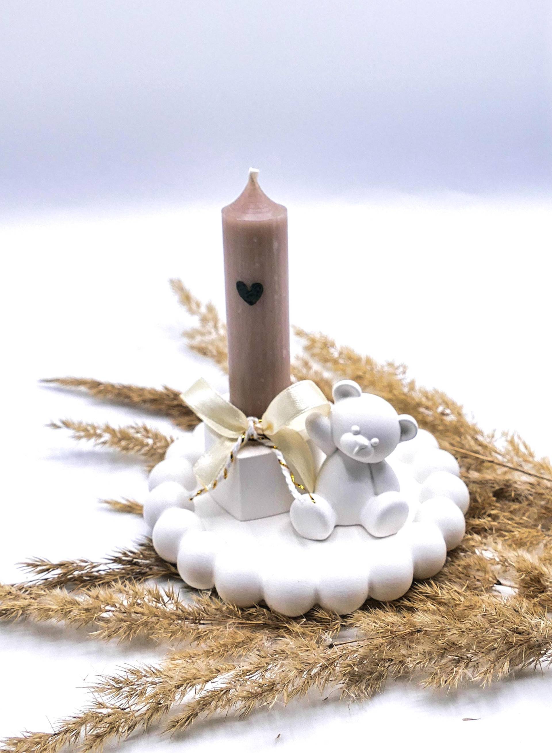 Geschenkset Deko Mit Kerze | Bubble Untersetzer, Kerzenständer & Süßer Bär Wohnartikel Minimalistisch Tischdeko Geschenk Frau von Etsy - LovelyMomentShop