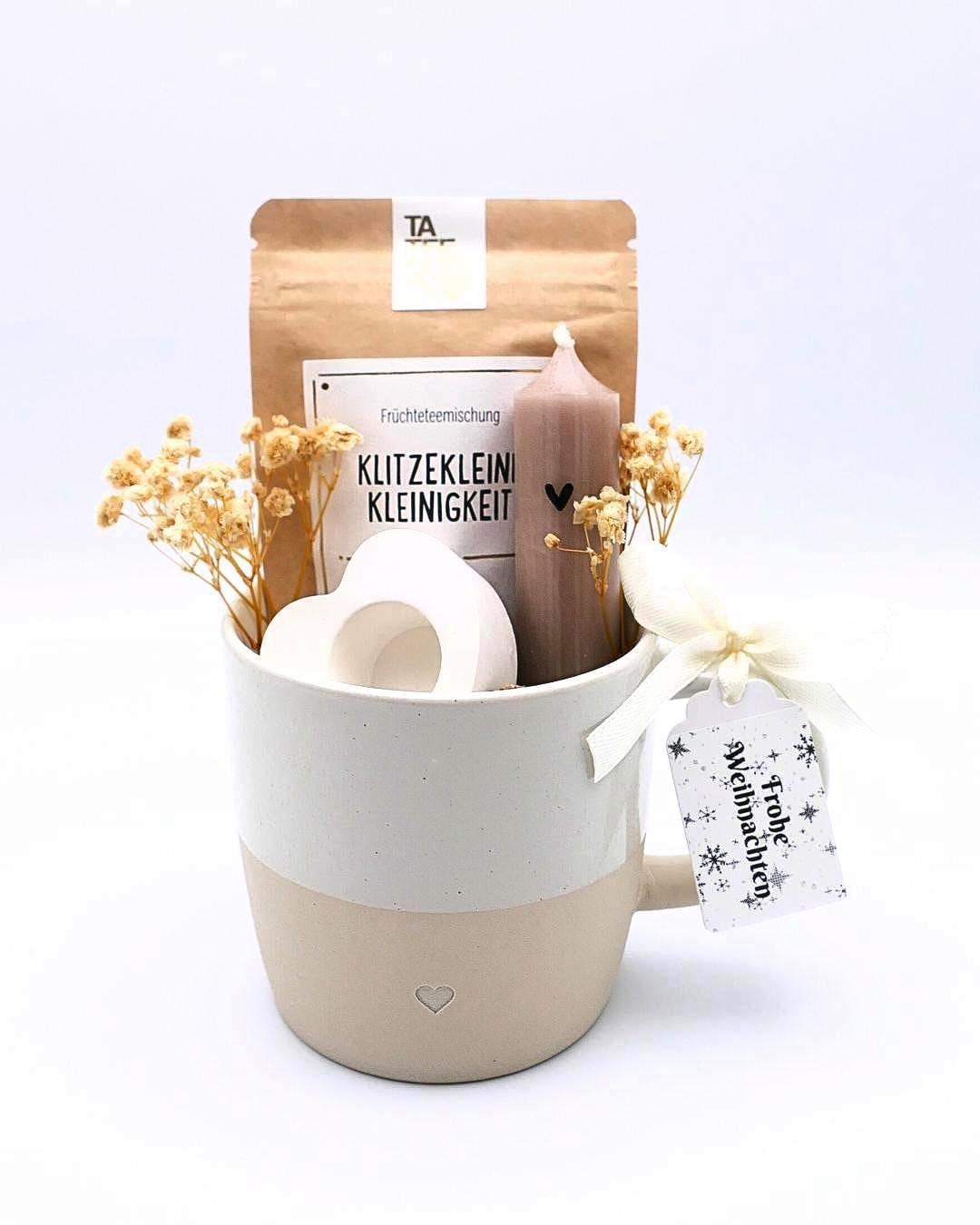 Tassen Geschenkset Mit Tee Für Frauen | Weihnachten Geschenk Freundin Kleinigkeit Mama Kerze Liebevoll Wichtelgeschenk Frau von Etsy - LovelyMomentShop