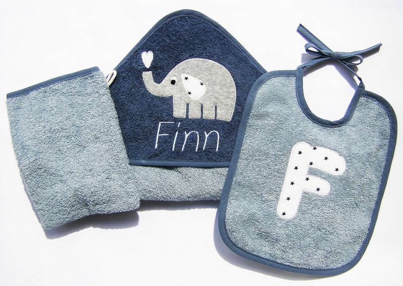 Kapuzenhandtuch 3Er Set Herzifant | Mit Name Geschenkset Baby Kapuzenbadetuch Geschenk Personalisiert Elefant Kapuzenhandtuch 3Er Set Herzifant | Mit Name Geschenkset Baby Kapuzenbadetuch Geschenk Personalisiert Elefant von Etsy - LuMaluShop