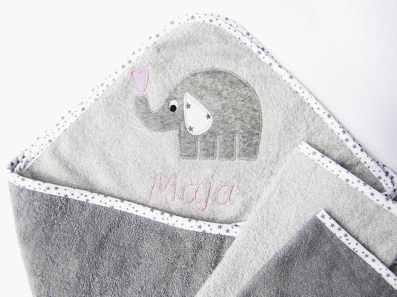 Kapuzenhandtuch 3Er Set Herzifant Rosa | Mit Name Baby Geschenk Kapuzenbadetuch Personalisiert Kapuzenhandtuch 3Er Set Herzifant Rosa | Mit Name Baby Geschenk Kapuzenbadetuch Personalisiert von Etsy - LuMaluShop
