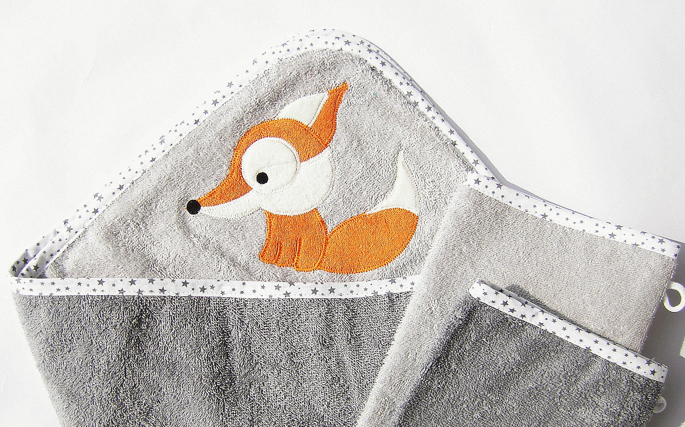 Kapuzenhandtuch 3Er Set Kleiner Waldfuchs | Mit Name Baby Geschenk Kapuzenbadetuch Personalisiert von Etsy - LuMaluShop