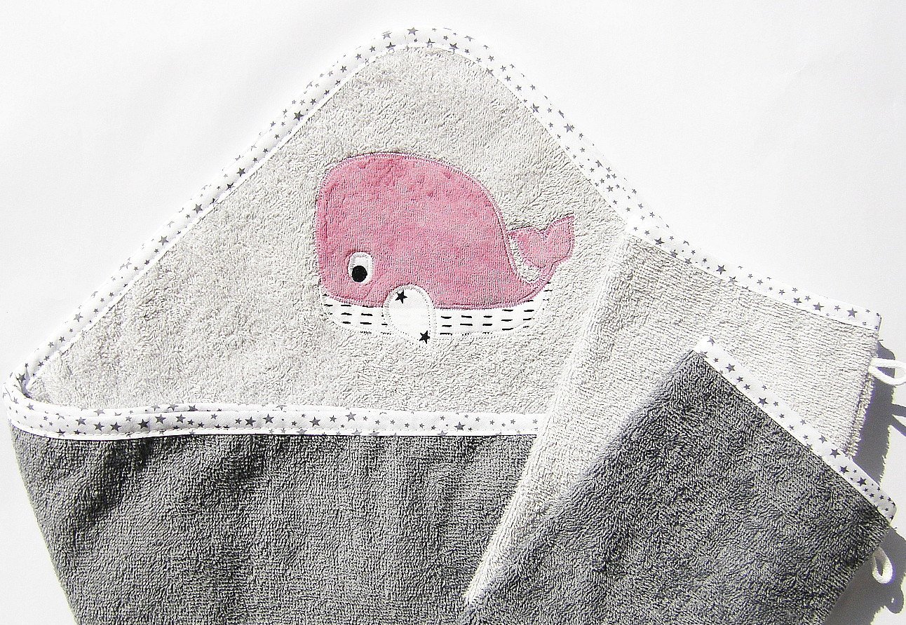 Kapuzenhandtuch 3Er Set Wal | Mit Name Baby Geschenk Kapuzenbadetuch Personalisiert von Etsy - LuMaluShop