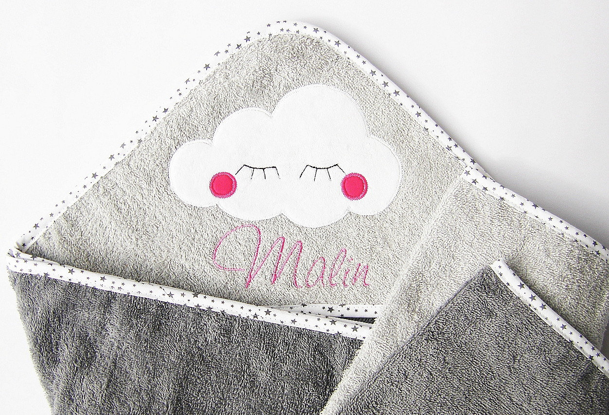 Kapuzenhandtuch 3Er Set Wolke | Mit Namen von Etsy - LuMaluShop