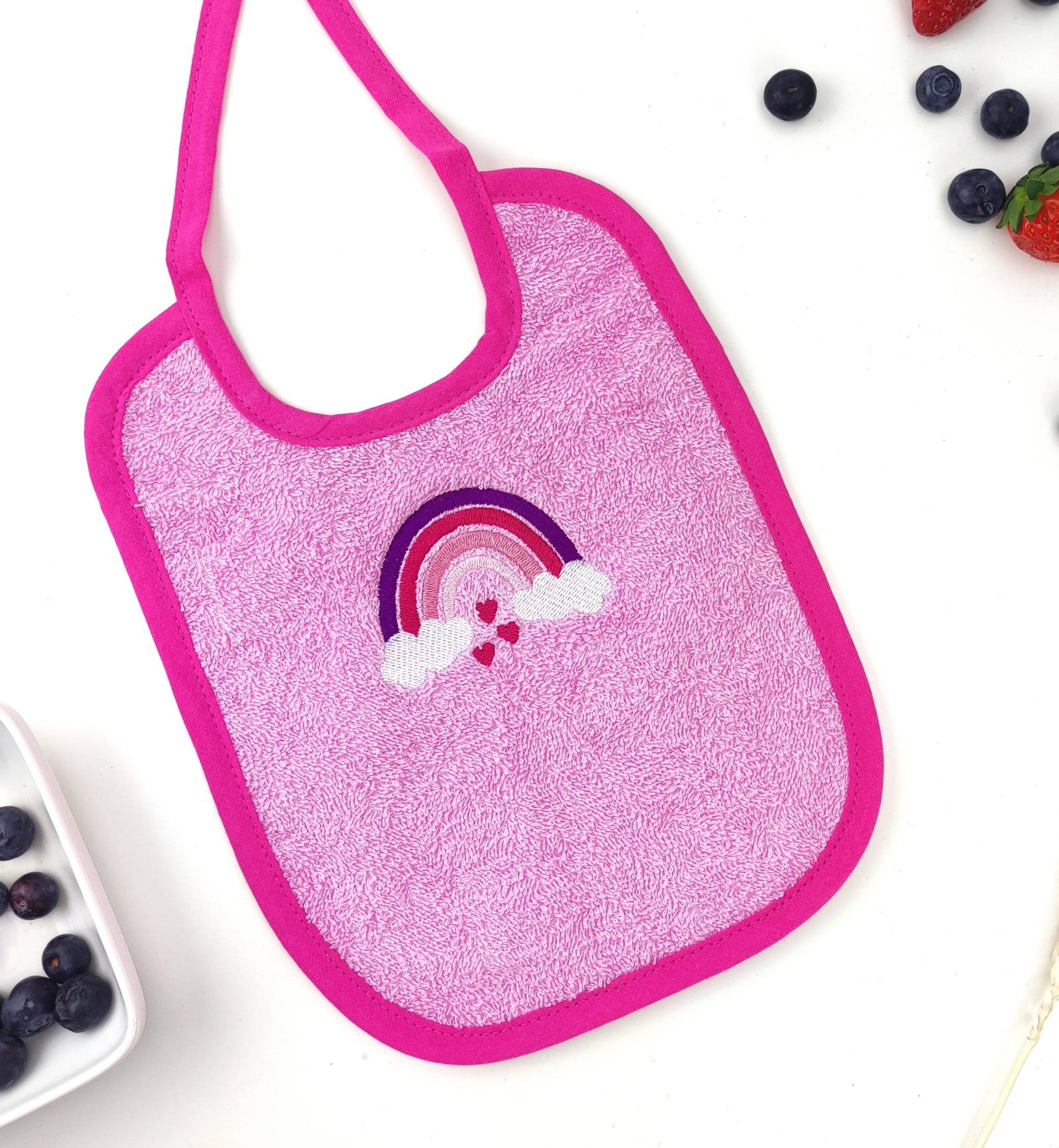 Lätzchen Mit Namen in Rosa-Pink/Regenbogen Personalisiertes Babylätzchen von Etsy - Luffelong