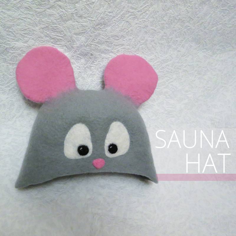 Gefilzte Wolle Handarbeit Sauna Hut Maus , Handarbeit von Etsy - LufiDesign