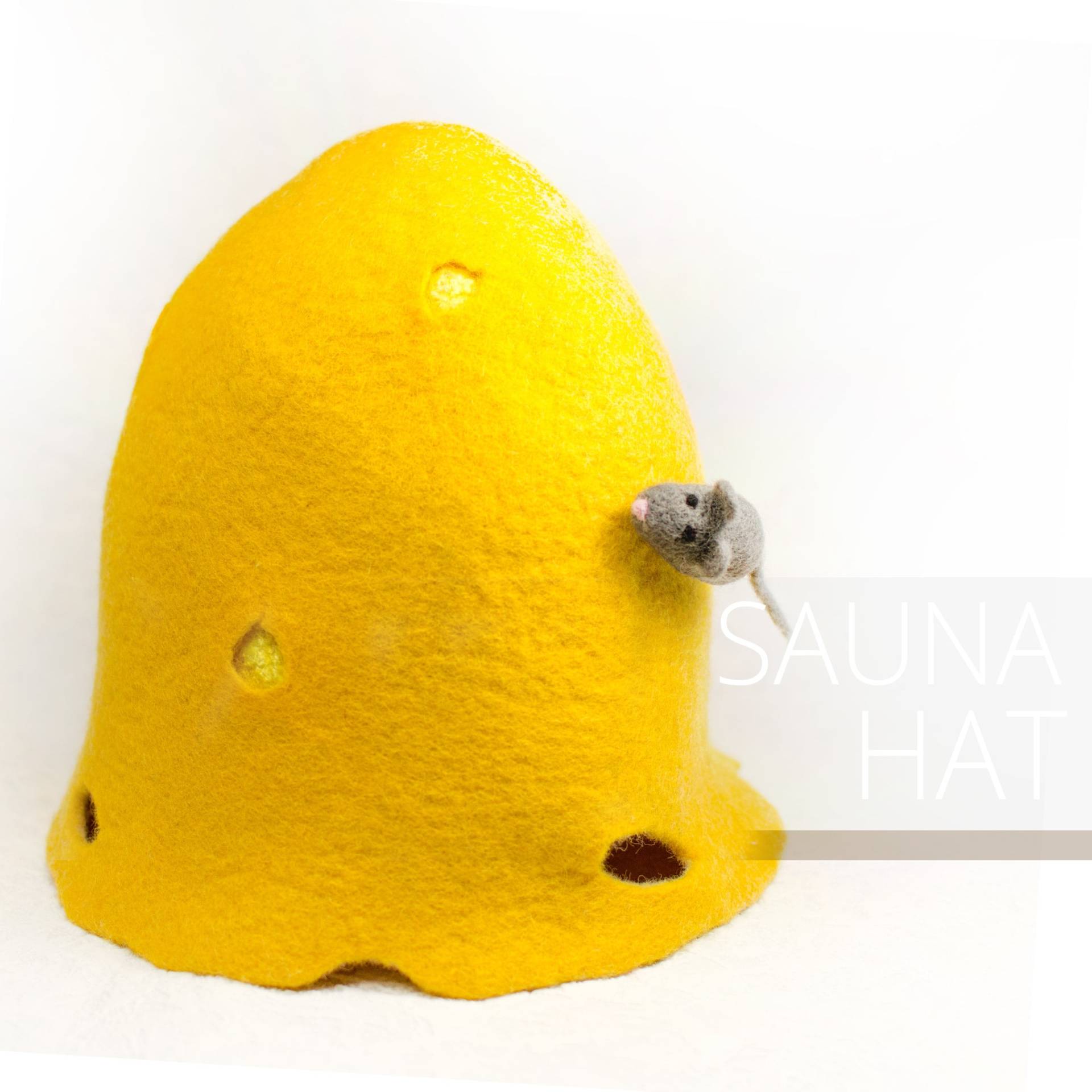 Gefilzte Wolle Handgefertigte Sauna Hut Käse Und Maus, Handarbeit von Etsy - LufiDesign