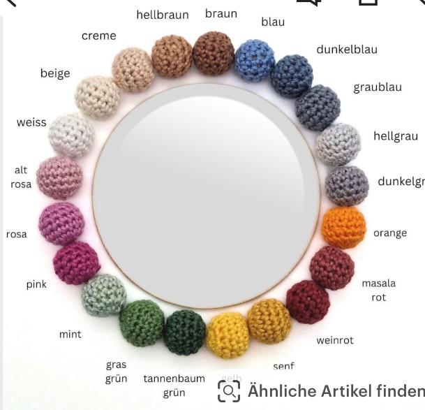 Häkelperlen 16mm, 18mm, 20mmholzperlen | Catania Schachenmayr Für Kinderwagenkette, Schnullerkette Oder Maxi Cosi Anhänger von Etsy - Lukotoys