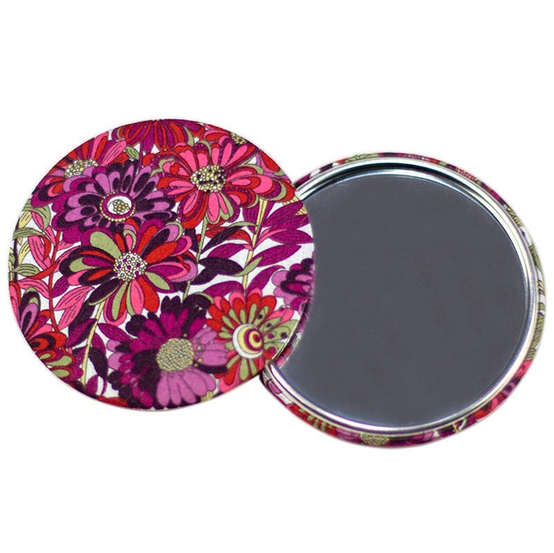 Taschenspiegel, Spiegel Liberty, Liberty Willow Rosa 75mm Sammler von Etsy - LundiMardiConfection