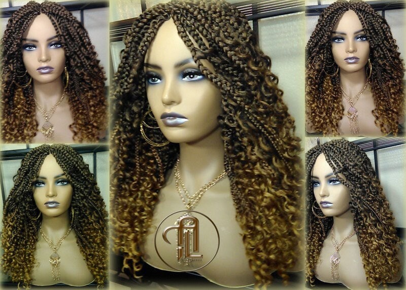 Box Borte Boho Kurze Locken Perücke 30 27 Honigblond Göttinnenböpfe von Etsy - LuxxxStyleBoutique