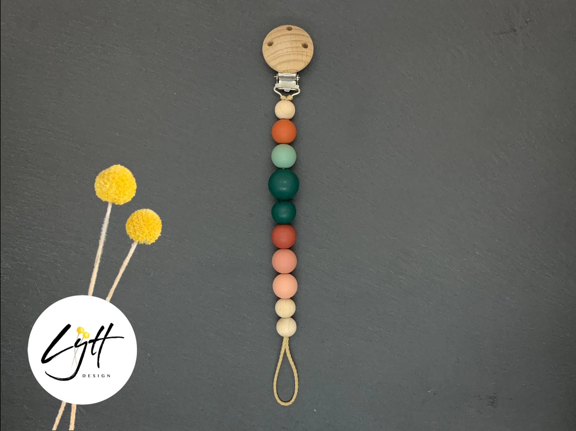 Nuckellkette | Schnullerkette Baby „Rusty Green" Nuckellkette | Schnullerkette Baby „Rusty Green" von Etsy - LyttDesign