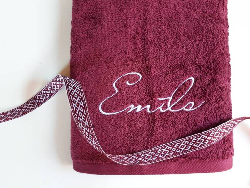 Besticktes Hand - Und Duschtuch Mit Monogramm Initialen // Handgefertigtes Personalisiertes Weihnachtsgeschenk-Tuch Für Sie Ihn von Etsy - MARLEstore