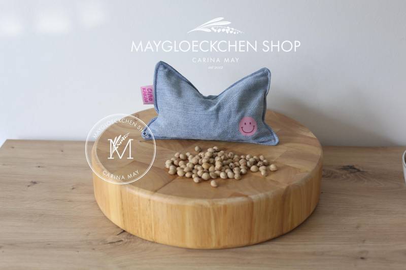 Kirschkernkissen Aus Alten Jeans - Handgemachtes Unikat Mit Smiley von Etsy - MAYgloeckchenShop
