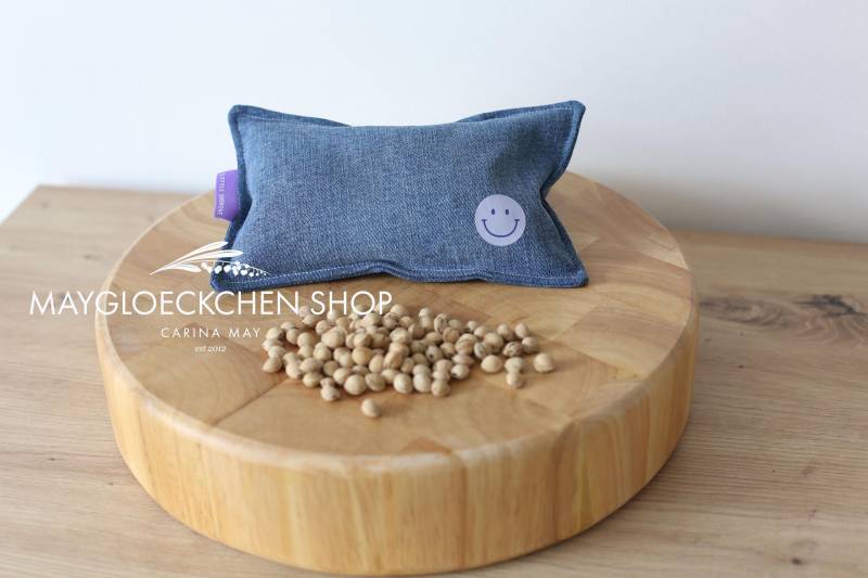 Kirschkernkissen Aus Alten Jeans - Handgemachtes Unikat Mit Smiley von Etsy - MAYgloeckchenShop