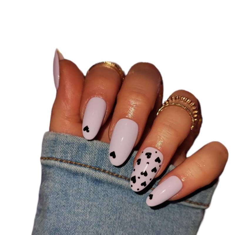 Press-On Nägel Lila Love | Fiolet Kunstnägel Handgemacht Wiederverwendbar Statement Nails von Etsy - MEVANAILS