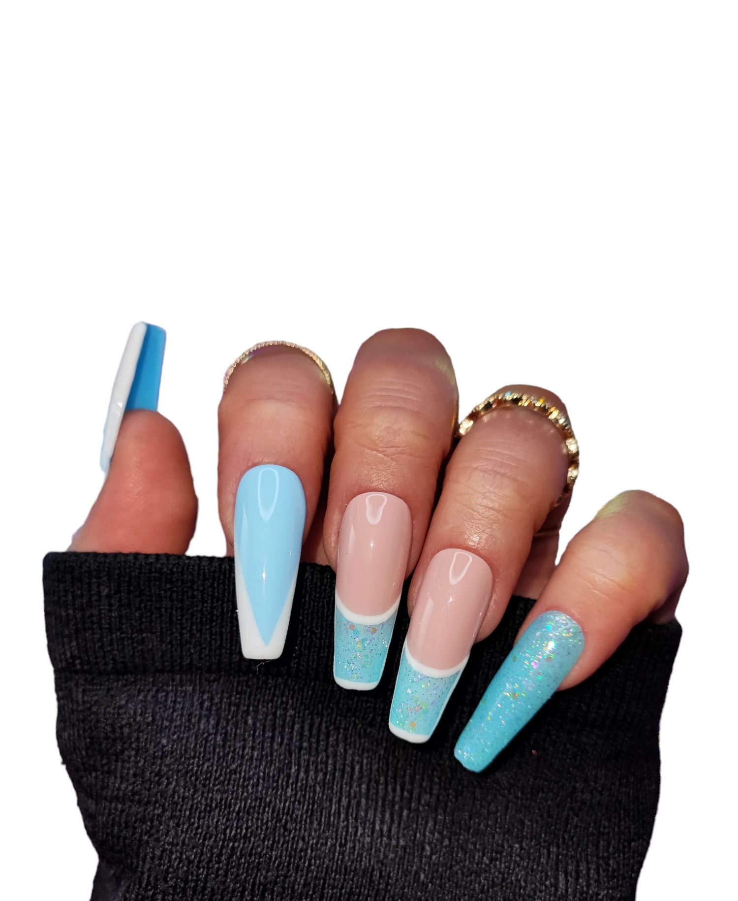 Press On Nails Baby Blue Press On Nails Baby Blue von Etsy - MEVANAILS