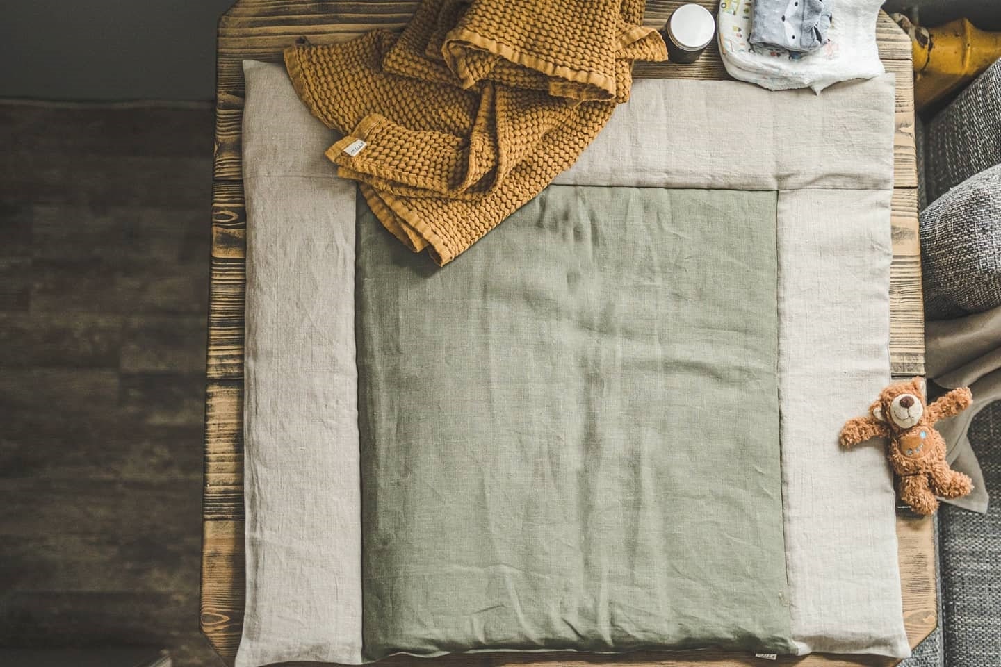 Wickelauflage Aus Puren Leinen, Leinen Wickelauflage Aus Puren Leinen, Leinen von Etsy - MILDUKU