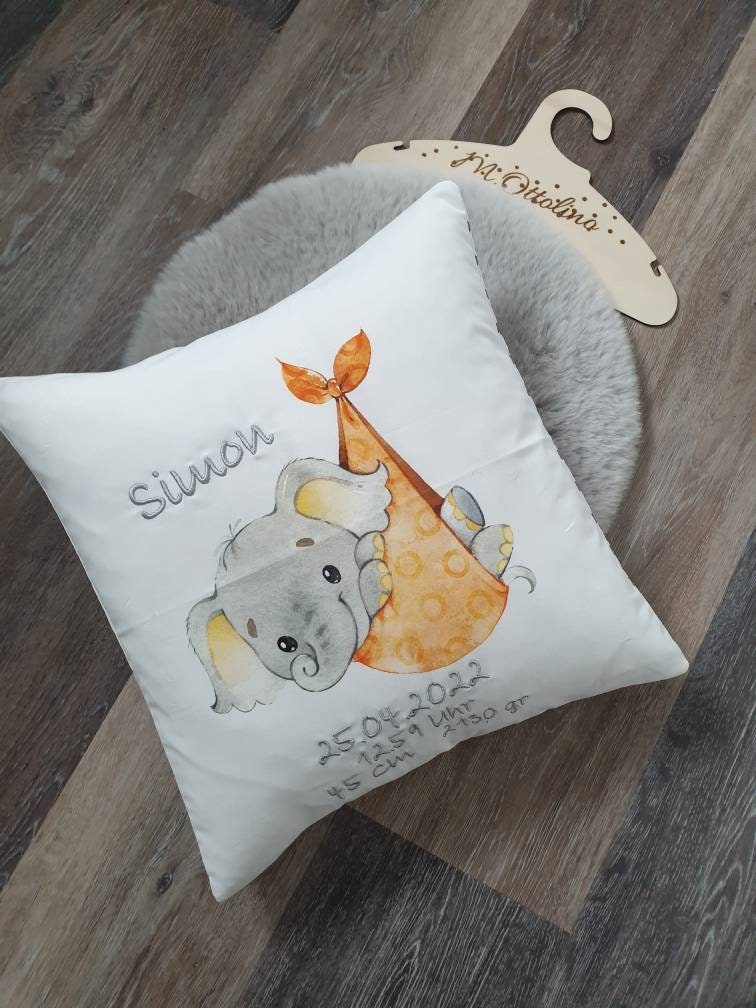 Geburtskissen Ca. 40x40 cm Mädchen/Jungen Geburtskissen Ca. 40x40 cm Mädchen/Jungen von Etsy - MOttolinoDesign