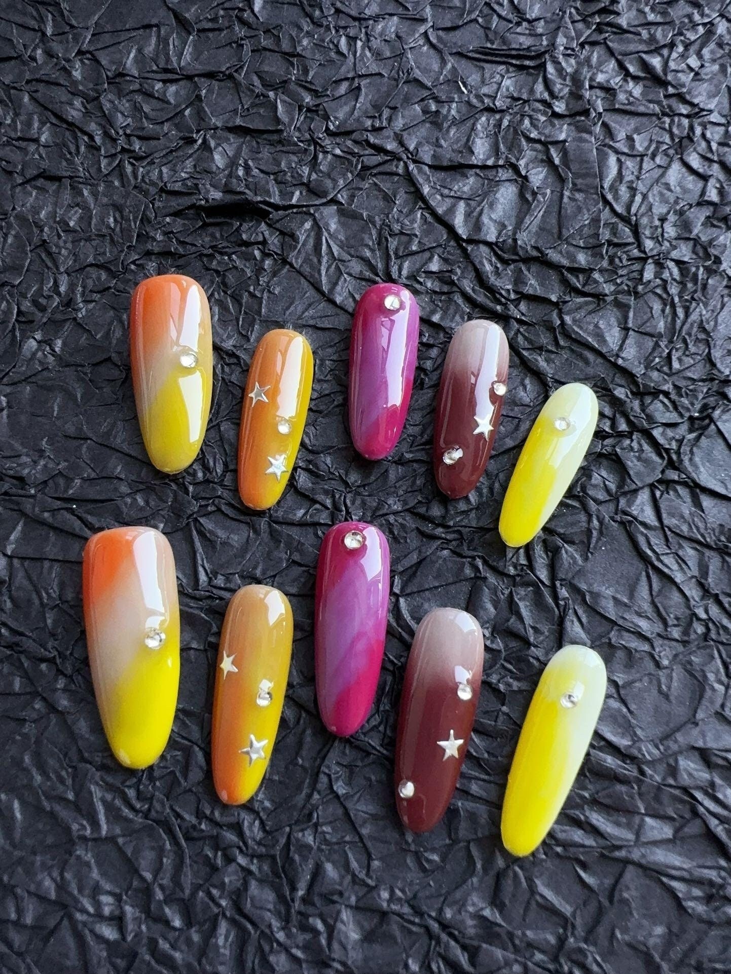 Colorful Summer Dopamine Press On Nails Manicure/ Reusable Nails/ Medium-stiletto 24mm Colorful Summer Dopamine Press On Nails Manicure/ Reusable Nails/ Medium-stiletto 24mm von Etsy - MYNAILPRESS