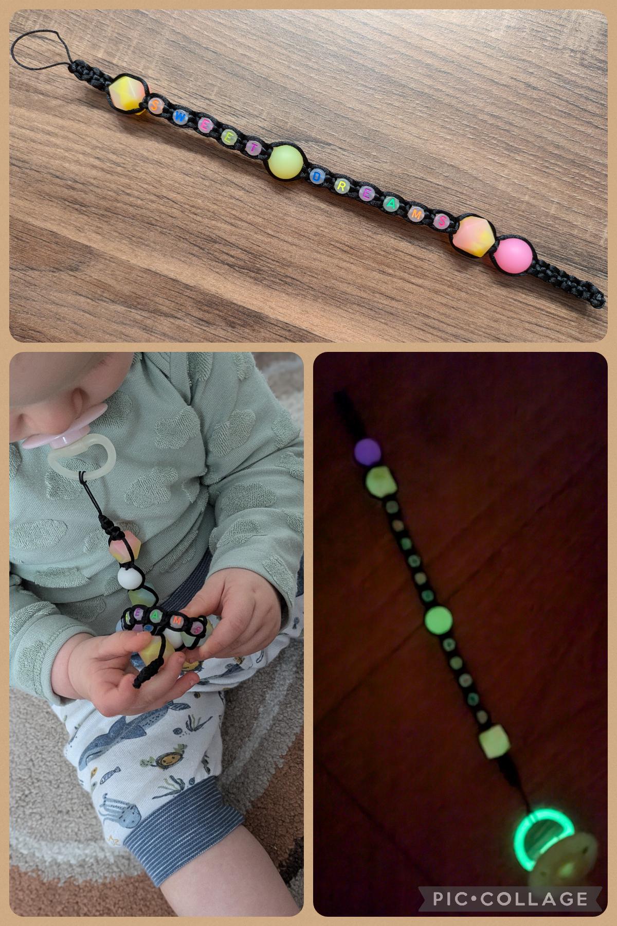 Nachts Leuchtende Schnullerkette von Etsy - MaMaLoveDE