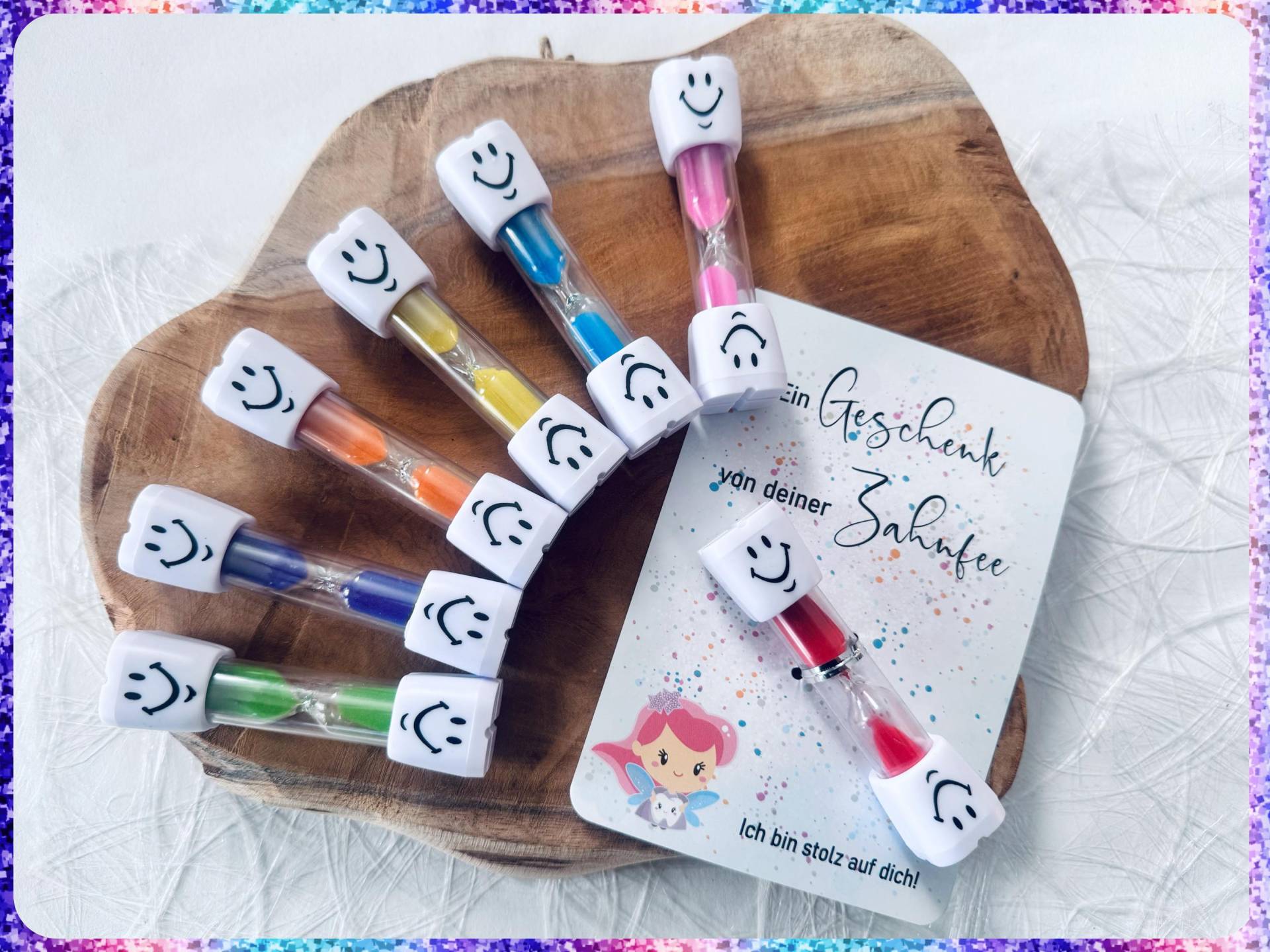 Kinder Sanduhr Timer 3 Minuten - Geschenk Von Der Zahnfee von Etsy - MaMiasKreativzauber