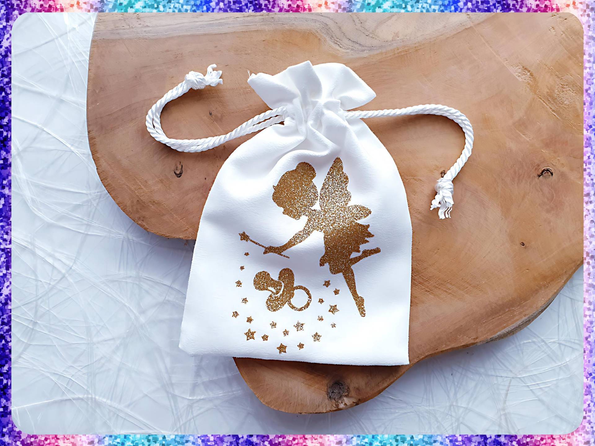 Schnullerfee Samtbeutel Geschenkbeutel Säckchen Gold von Etsy - MaMiasKreativzauber
