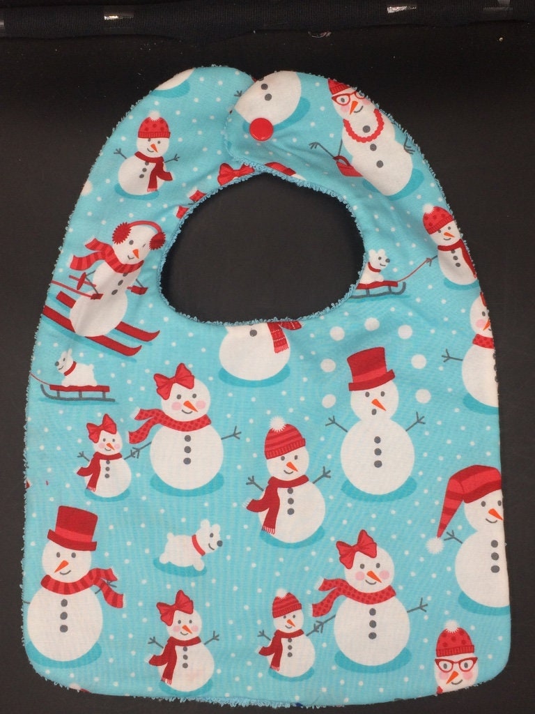 Lätzchen Frottee Und Baumwolle "Schneemänner" Lätzchen Frottee Und Baumwolle "Schneemänner" von Etsy - MaboiteaBidouilles