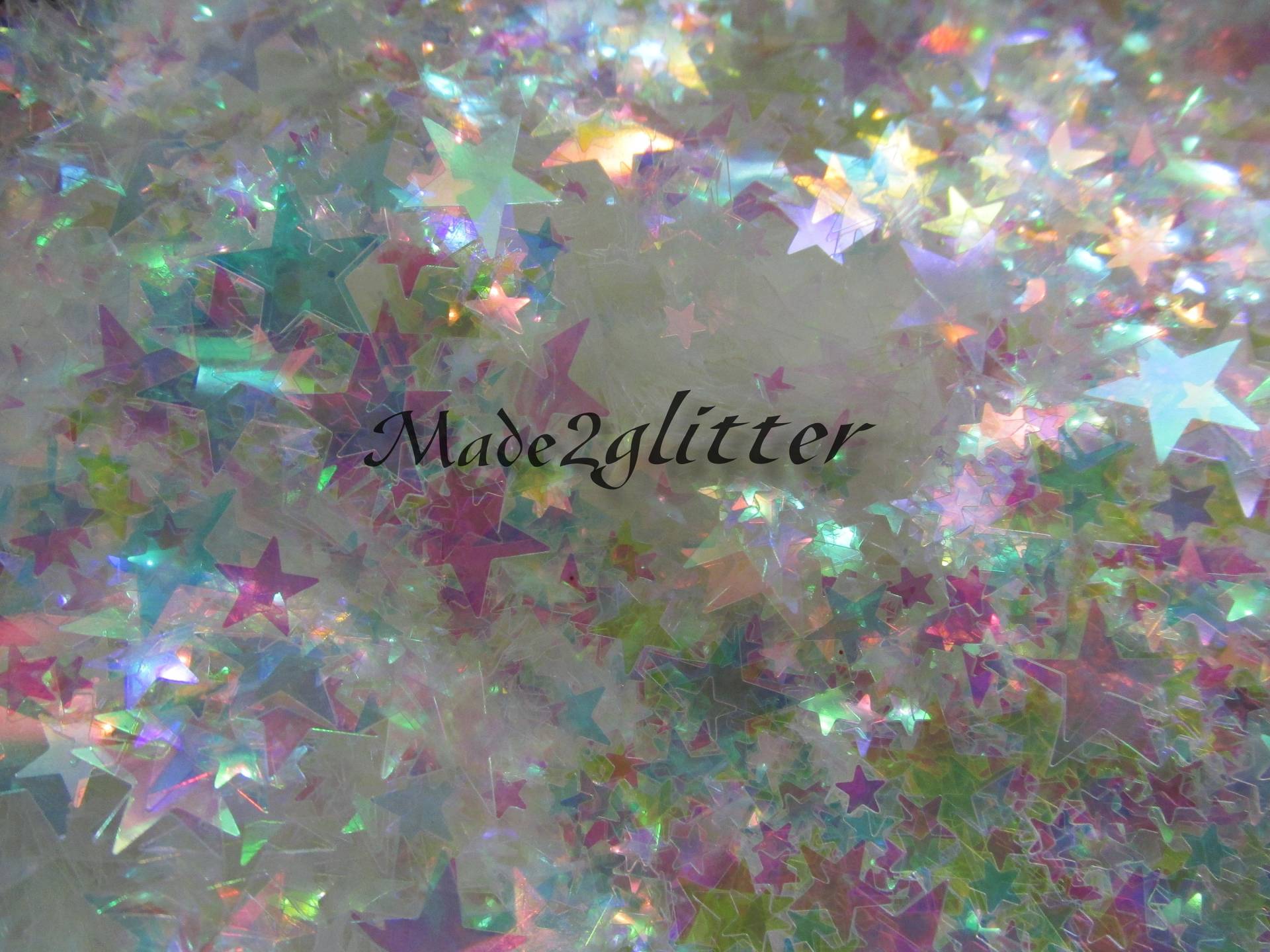 Durchscheinend Regenbogen Effekt Nailart Glitter in Form Der Sterne von Etsy - Made2GlitterCookie