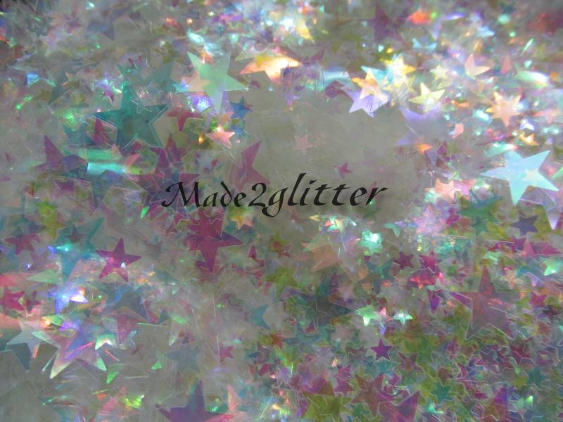 Durchscheinend Regenbogen Effekt Nailart Glitter in Form Der Sterne von Etsy - Made2GlitterCookie