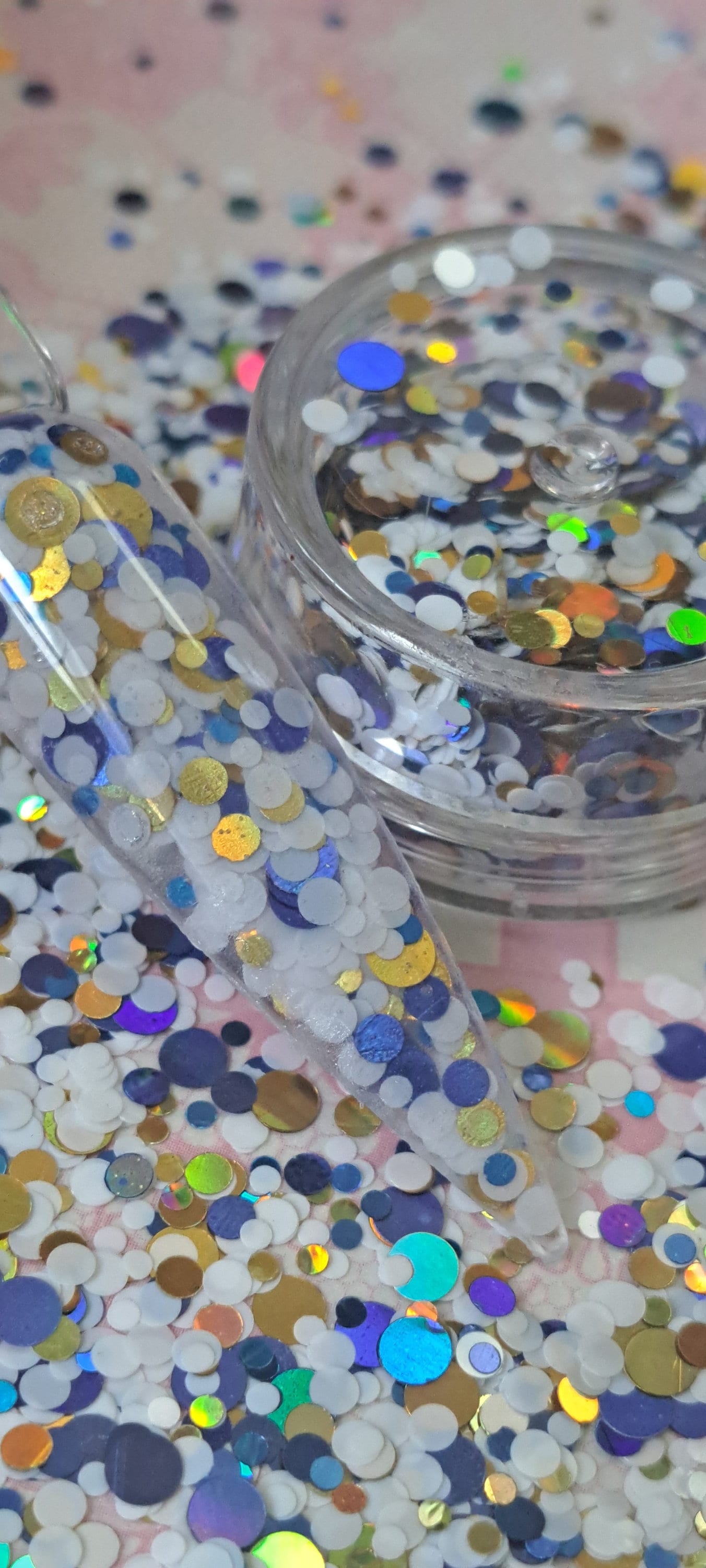 Lotty Dotty Holographisch/Matte Glitzer Punkte Nail Art Glitter Mix von Etsy - Made2GlitterCookie