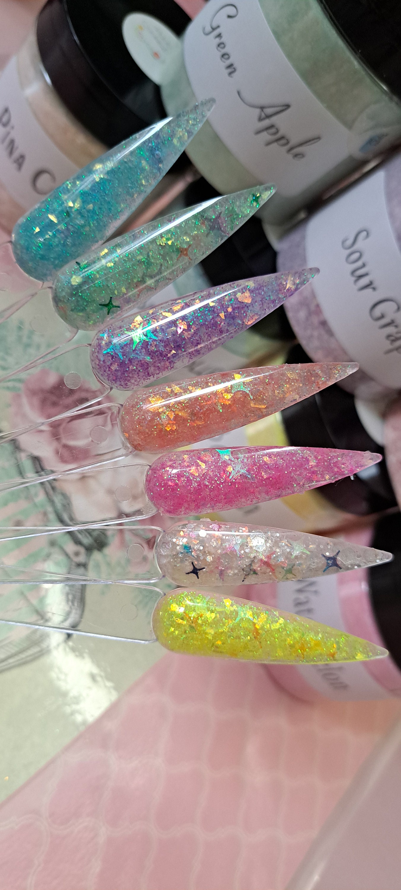 Irisierende Glitzer Mix Acrylnägel & Basteln Irisierende Glitzer Mix Acrylnägel & Basteln von Etsy - Made2GlitterCookie
